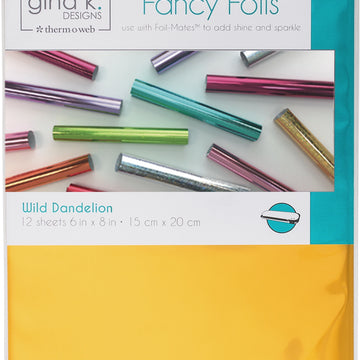 Therm O Web Gina K Designs Fancy Foil 6"X8" 12/Pkg - Wild Dandelion