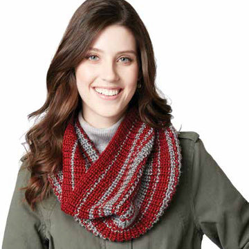 Shake It Up Striped Knit Cowl in Caron Simply Soft and Simply Soft Heathers - Downloadable PDF