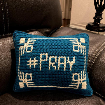 #Pray Mosaic Pillow