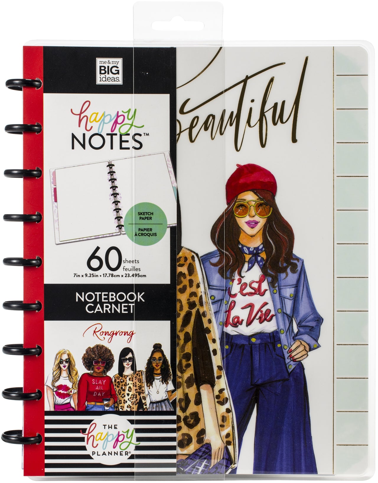 Happy Planner X Rongrong Notebooks W/60 Sheets - Life Is Beautiful