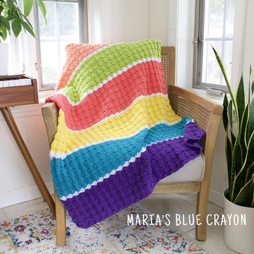 Cross Hatched Shells Crochet Blanket