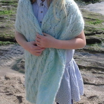Knitted lace neck wrap/cowl and scarves