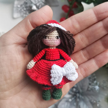 Mini Christmas Doll Amigurumi Ornament