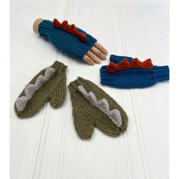 Dinosaur Hat and Mittens Set