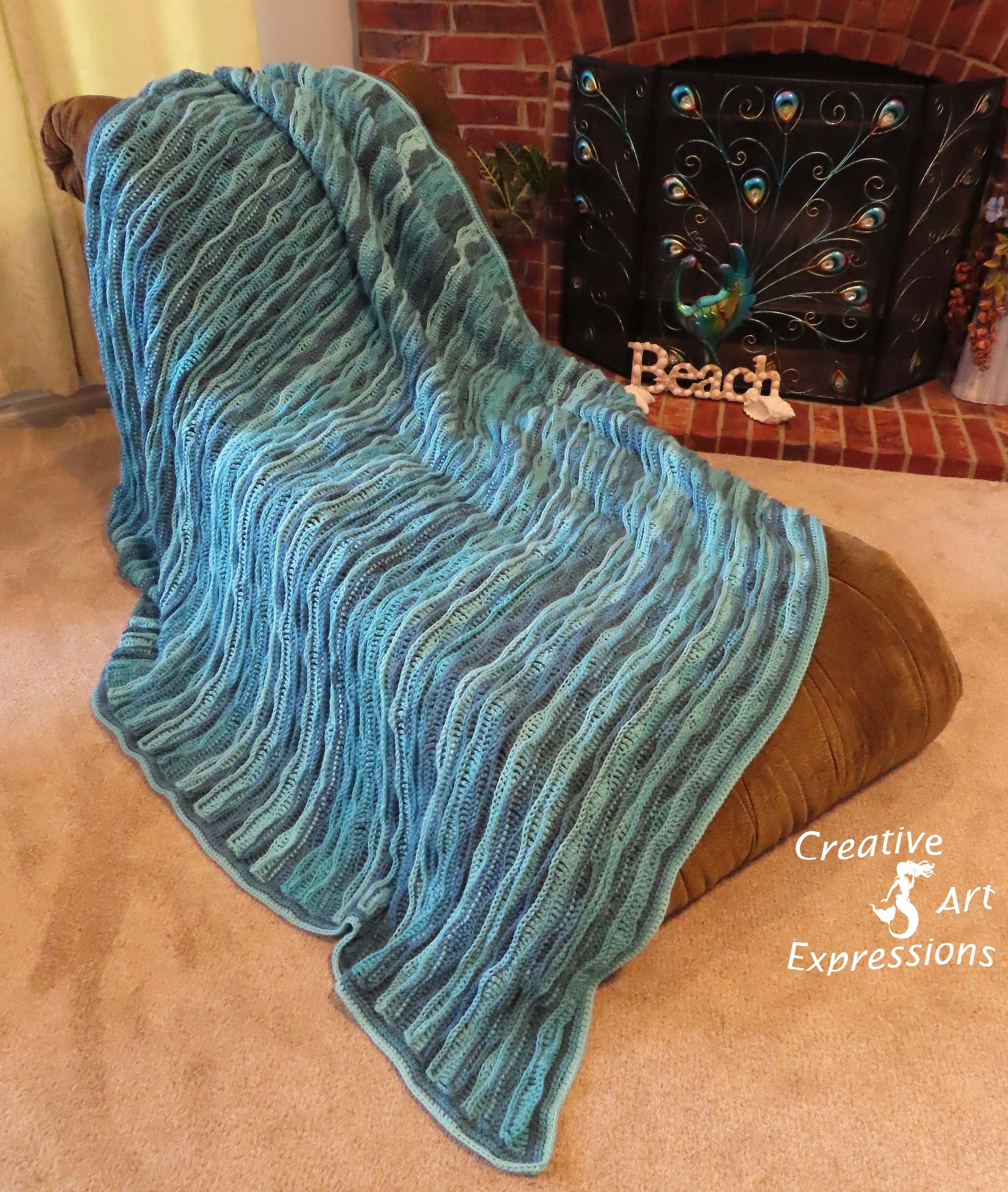 Sea Breeze Blanket Afghan Twin - King