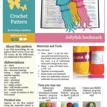 151 Jellyfish bookmark or decor