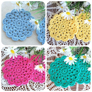 Pattern Crochet Placemat Coaster by Elena Mitchell