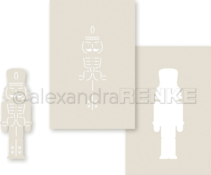 Alexandra Renke Stencil 3.9"X5.9" 3/Pkg - Nutcracker