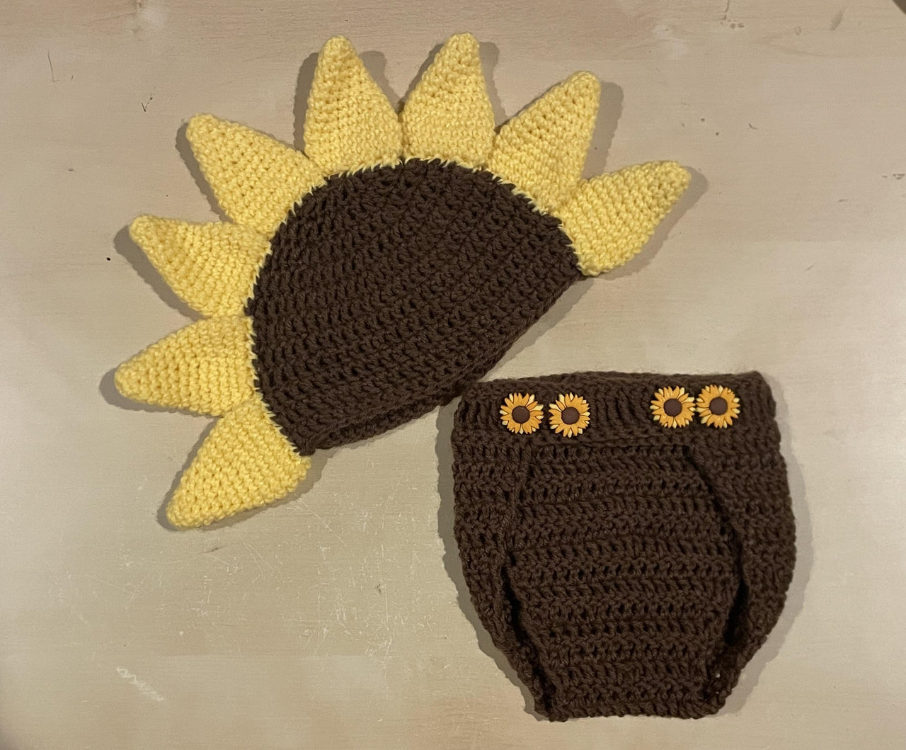 Sunflower Baby Outfit 0-3 months