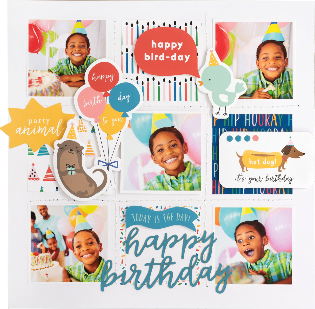 American Crafts Pebbles Single-Sided Paper Pad 12"X12" 36/Pkg - Happy Cake Day, 12 Designs/3 Each