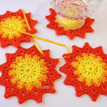 Crochet Coasters "Flashlight"