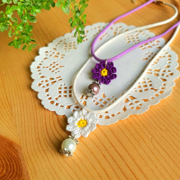 Daisy flower earrings, pendant and finger ring
