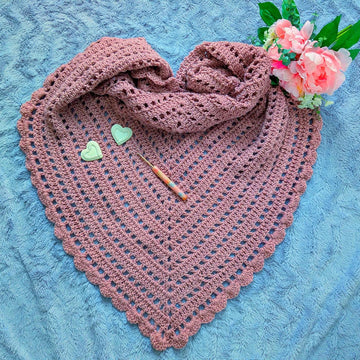 Crochet Sparkly Vintage Shawl Pattern