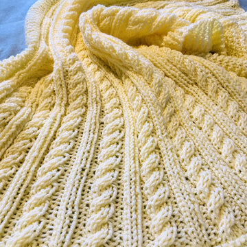 Easy Cable Baby Blanket