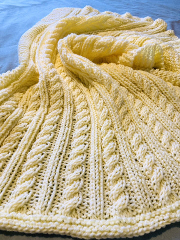 Easy Cable Baby Blanket