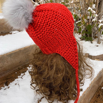 Redstone Earflap Hat -- a loom kit pattern