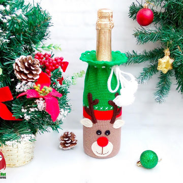 290 Reindeer bottle sleeve