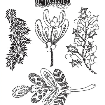 Ranger Dyan Reaveley's Dylusions Cling Stamp Collections 8.5"X7" - Kiss Me Under The Mistletoe
