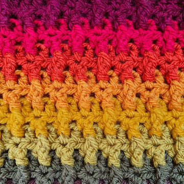 Cosy Autumn Rainbow Blanket