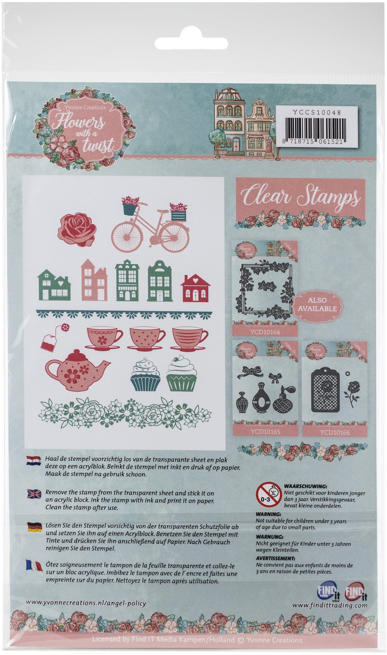 Find It Trading Yvonne Creations Clear Stamps - Flowers With A Twist
