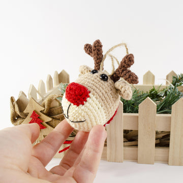 Crochet Christmas Reindeer Ornament
