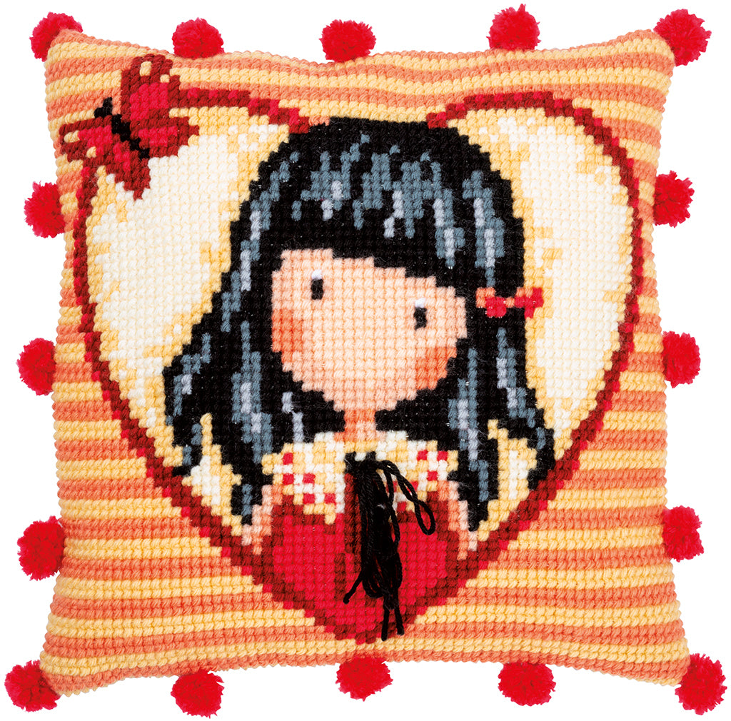 Vervaco Gorjuss Time to Fly Cushion Cross Stitch Kit - 40cm x 40cm