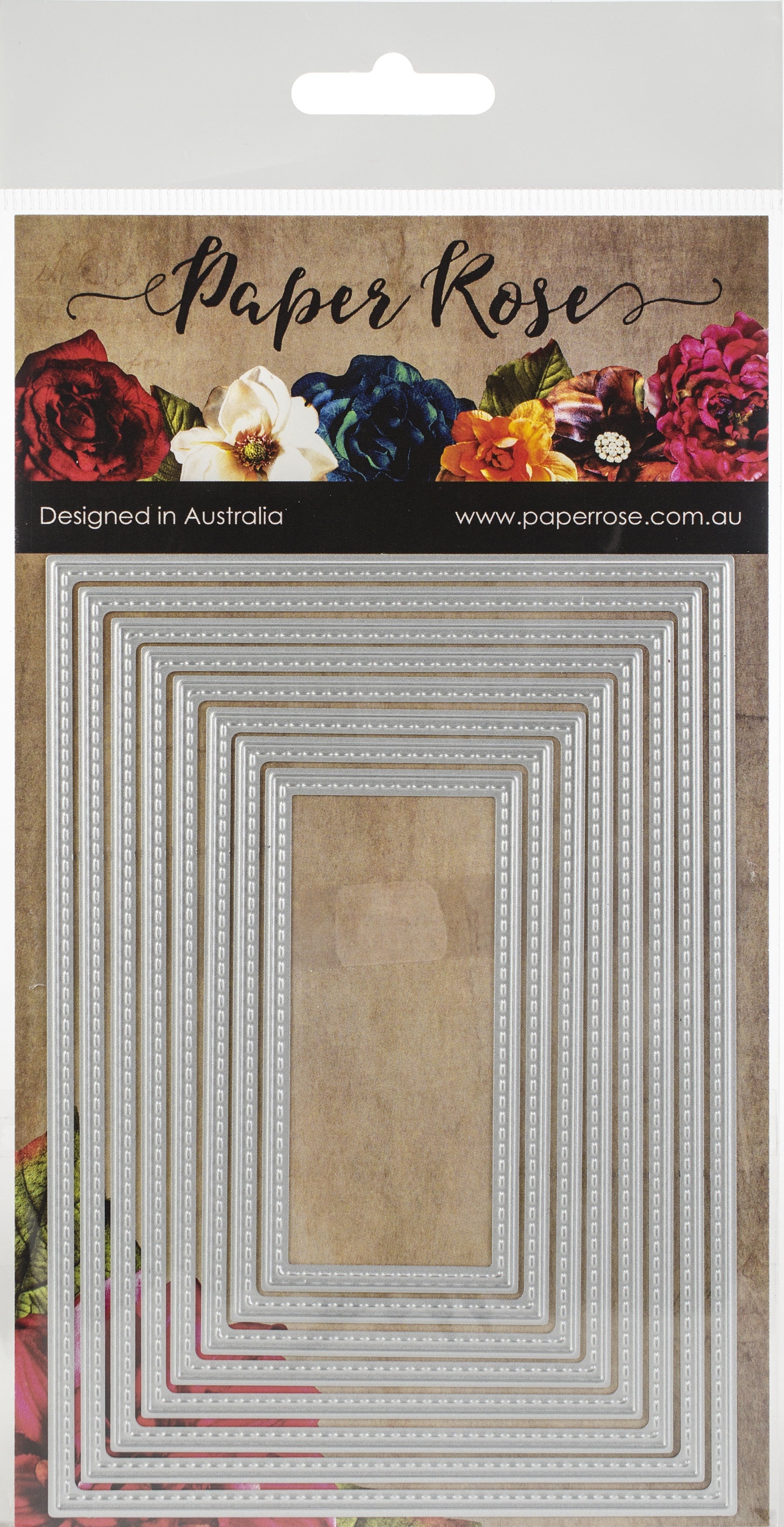 Paper Rose Dies - Stitched Rectangles
