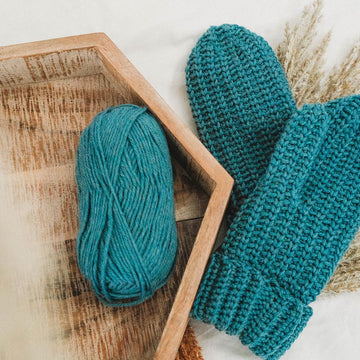 Crochet Knit-Look Mittens