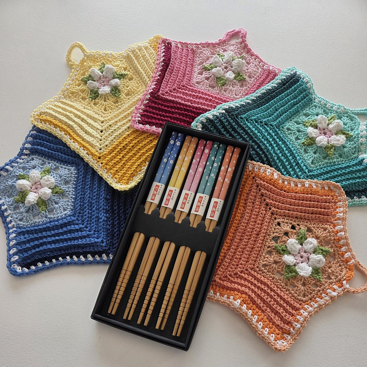 Pentagon Mitered Dishcloth