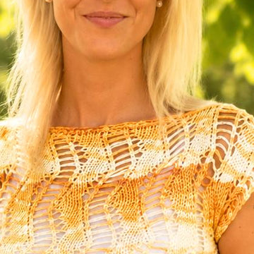 TONDO #4 Summer Knit Top Knitting Pattern | Zigzag Lace Sleeveless Top for Women | Sizes S–XL