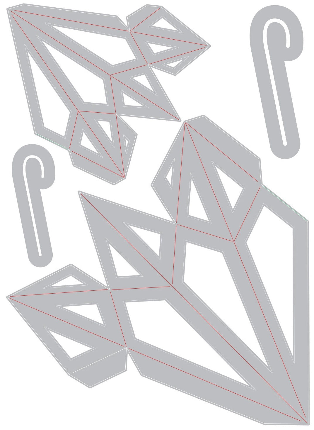 Sizzix Thinlits Dies By Jen Long 2/Pkg - Geometric Ornaments