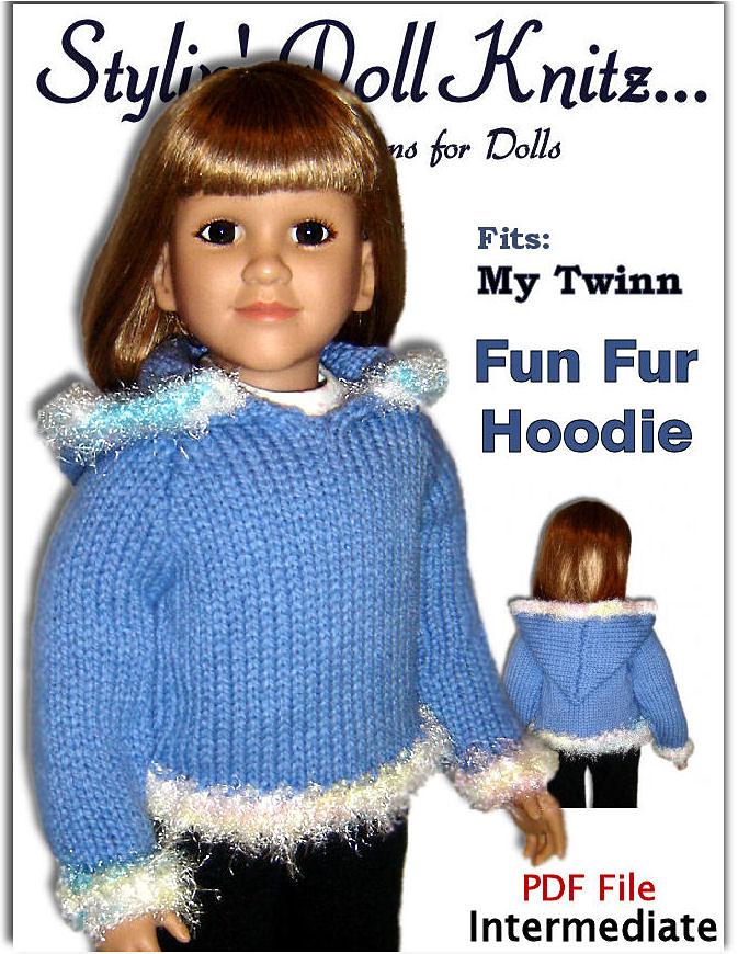 Hoodie fits My Twinn (My BFF), 23 inch dolls.