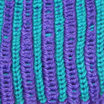 Loom Knit Patterns Baby Hat Brioche Stitch Paper Bag  by Loomahat