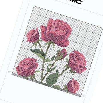 Roses  in DMC - PAT0183 -  Downloadable PDF