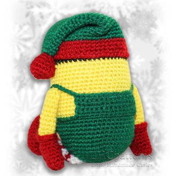 Minion Christmas Elf Crochet Pattern, Crochet Christmas Elf, Crochet Minion, Minion Crochet Pattern