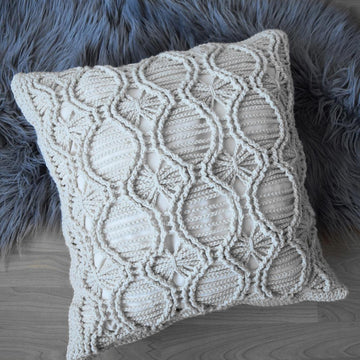 Crochet Macramé Square Pillow