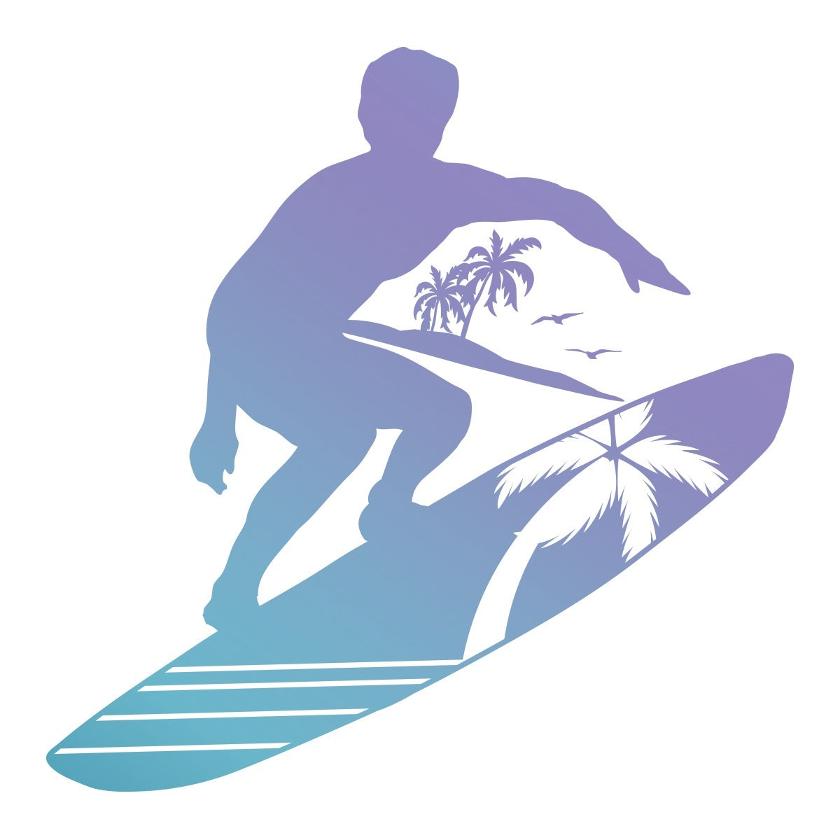 Artdeco Creations Couture Creations Mini Stamp - Surfs Up 1.9"X1.9"