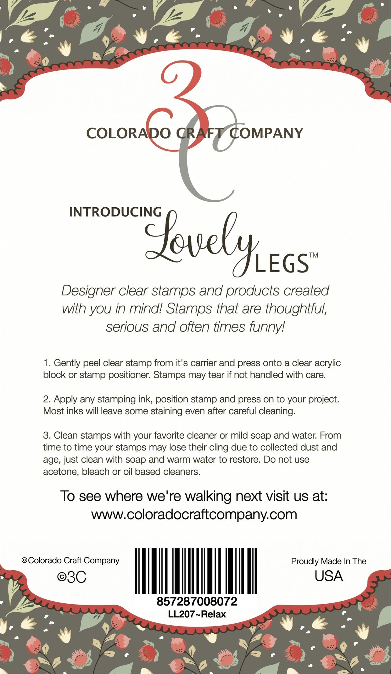 Colorado Craft Company Clear Stamps 4"X6" - Relax!-Lovely Legs