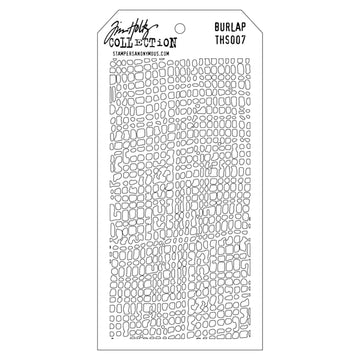 Stampers Anonymous Tim Holtz Layered Stencil 4.125"X8.5" - Burlap