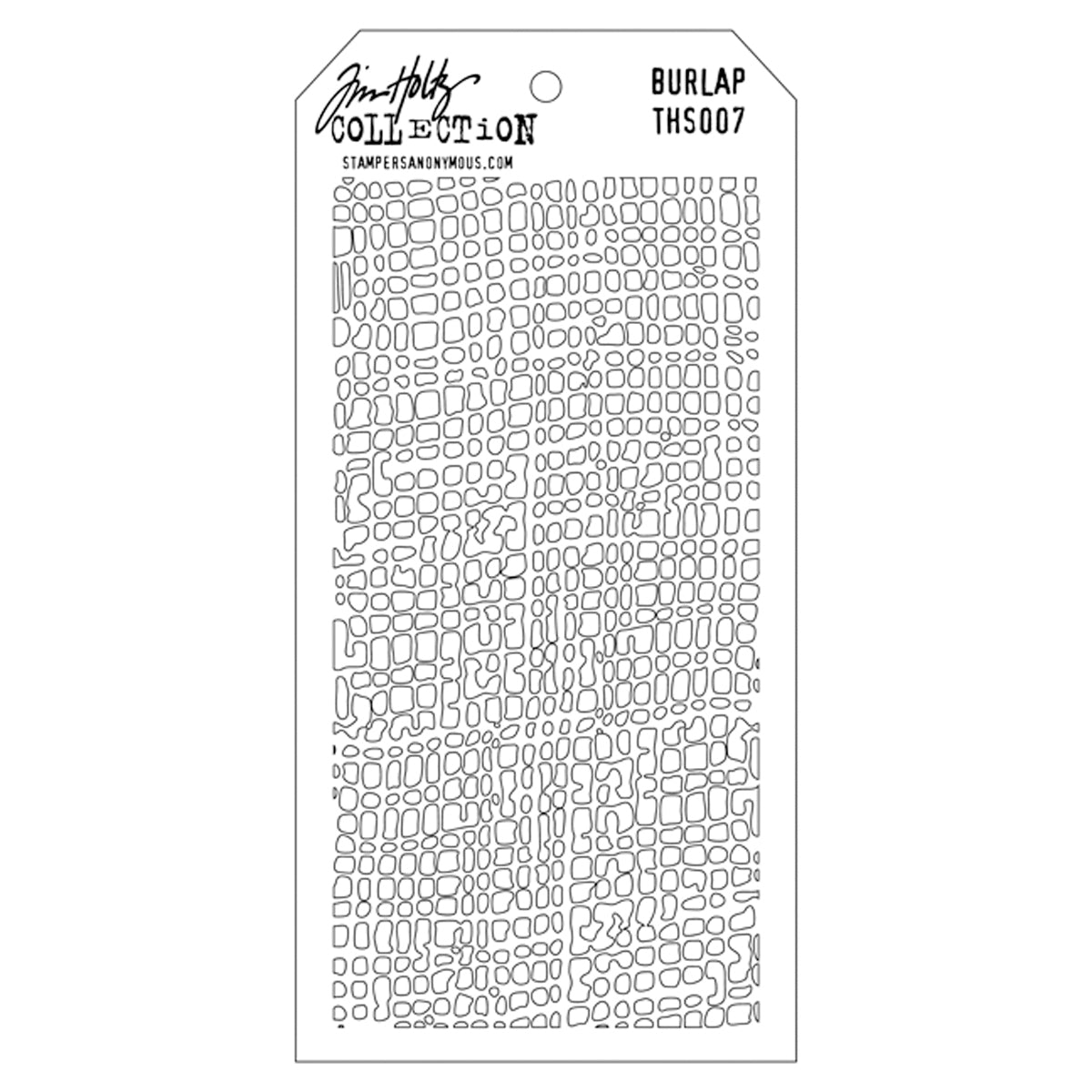 Stampers Anonymous Tim Holtz Layered Stencil 4.125"X8.5" - Burlap