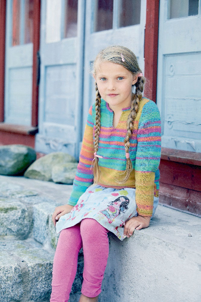 Mädchenpullover in Schachenmayr Cotton Bamboo Batik - 01604 - Downloadable PDF
