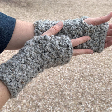 Granite Fingerless Mitts