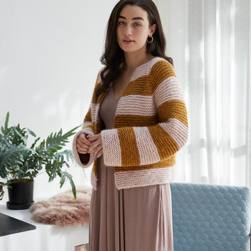 "Zaira" - Cardigan Knitting Pattern Women in Debbie Bliss Merion by Debbie Bliss