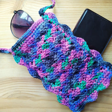 Crochet Phone Pouch Pattern Beginner Crossbody Bag PDF Easy Mobile Sling Crochet Pattern DIY Phone Holder Simple Crochet Pouch Pattern