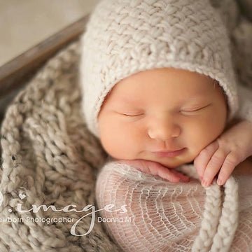 #41 Newborn full weave bonnet