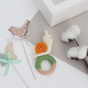 Snail crochet pattern baby rattle toy Amigurumi pattern newborn teether