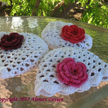 Lace Beanie Hat with Rose