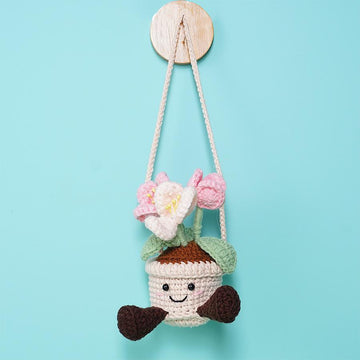 Smiling Tulip Basket Car Hanging