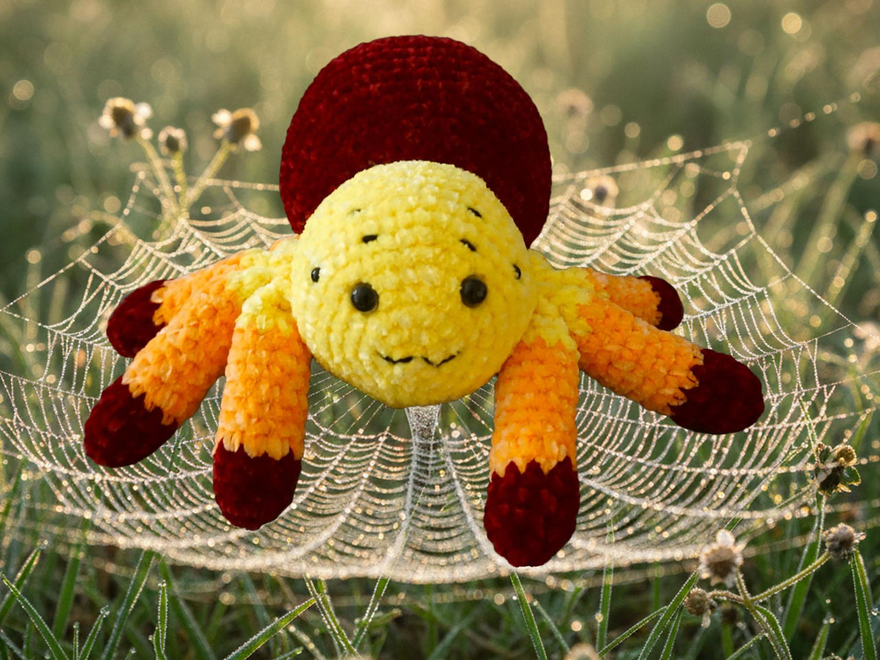 Häkelanleitung für die Amigurumi Kuschelspinne