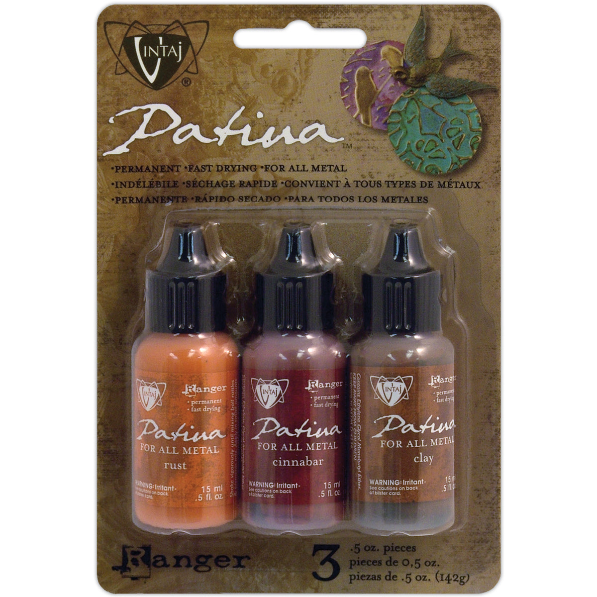 Ranger Vintaj Patinas 3/Pkg - Rusted Hardware